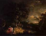 Jones Thomas Landscape with Dido and Aeneas Storm  - Hermitage